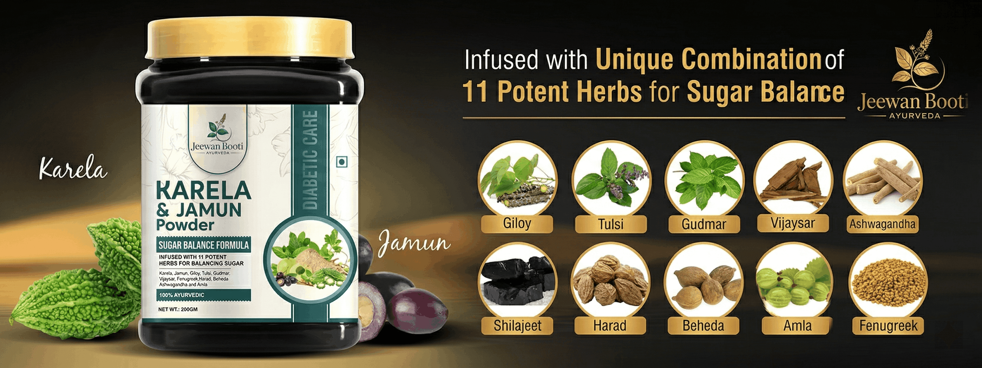 Karela Jamun Powder Banner